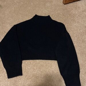 Kittenish Black Ribbed Sweater